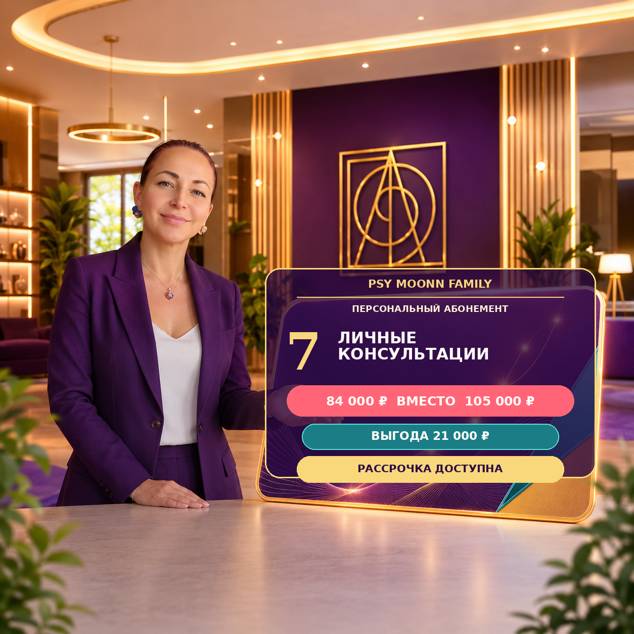 Абонемент на 7 личных консультаций Татьяны Мунн — PSY MOONN FAMILY, Москва