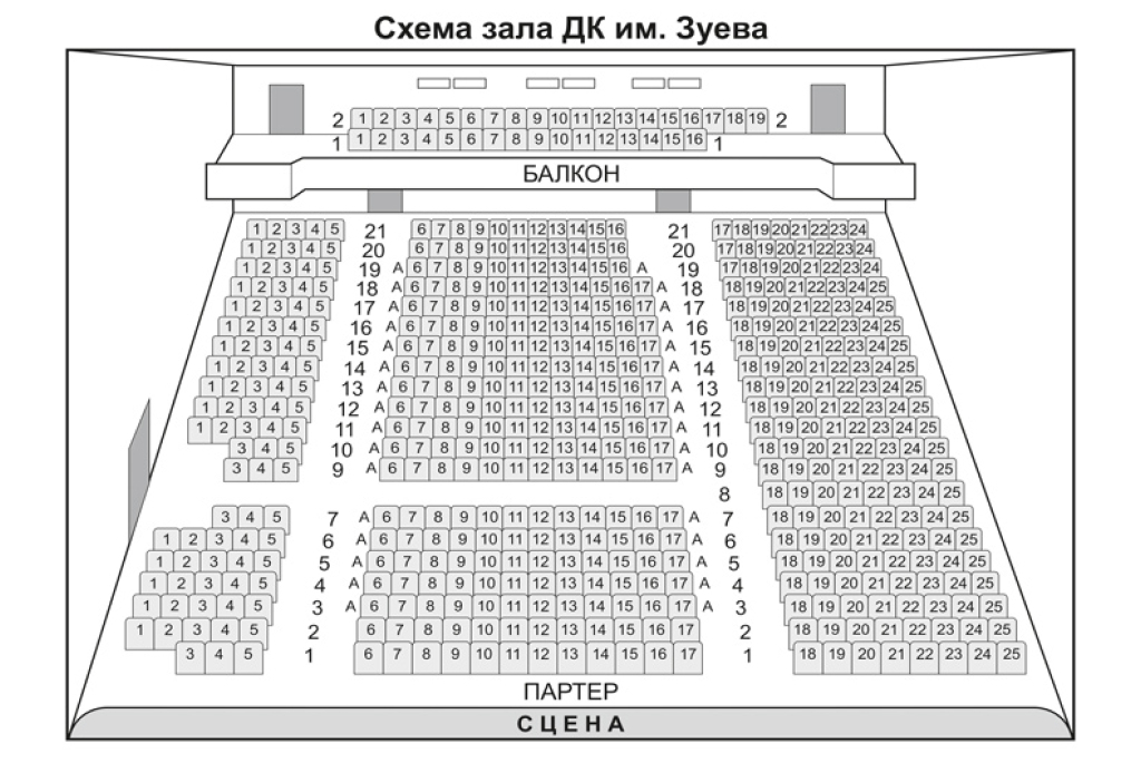 Места в бкз октябрьский схема