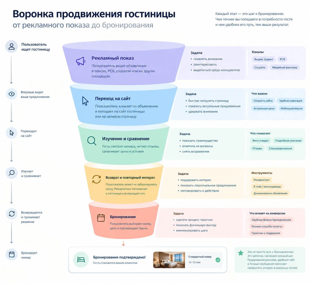 Воронка продвижения гостиницы