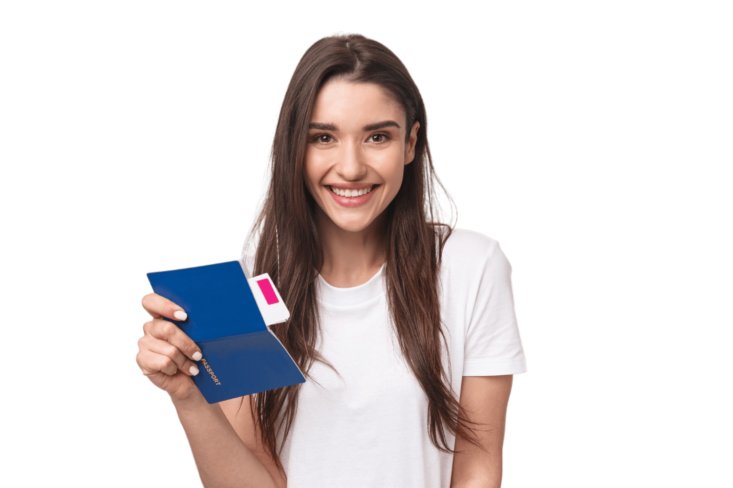Девушка виз. Красивые девушки с визами в руках. Student visa