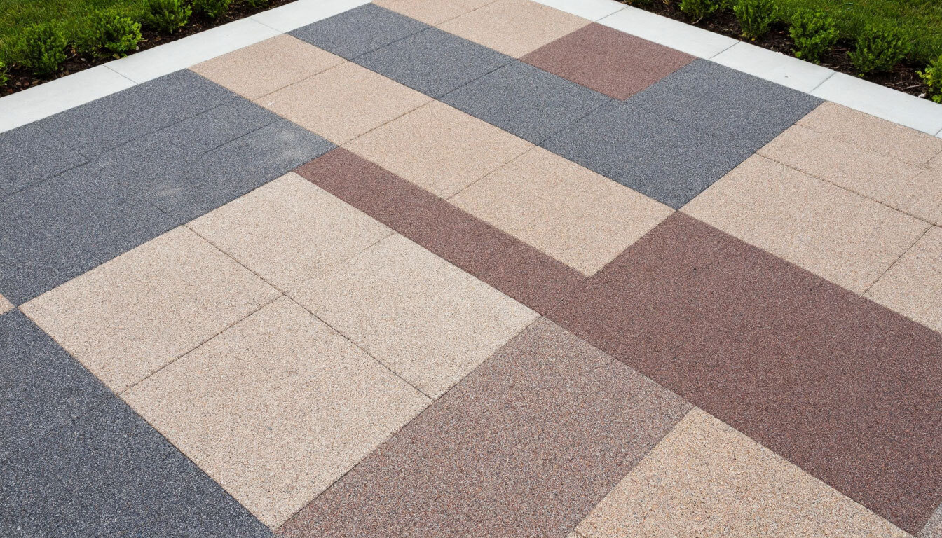 patterned resin bound paving area