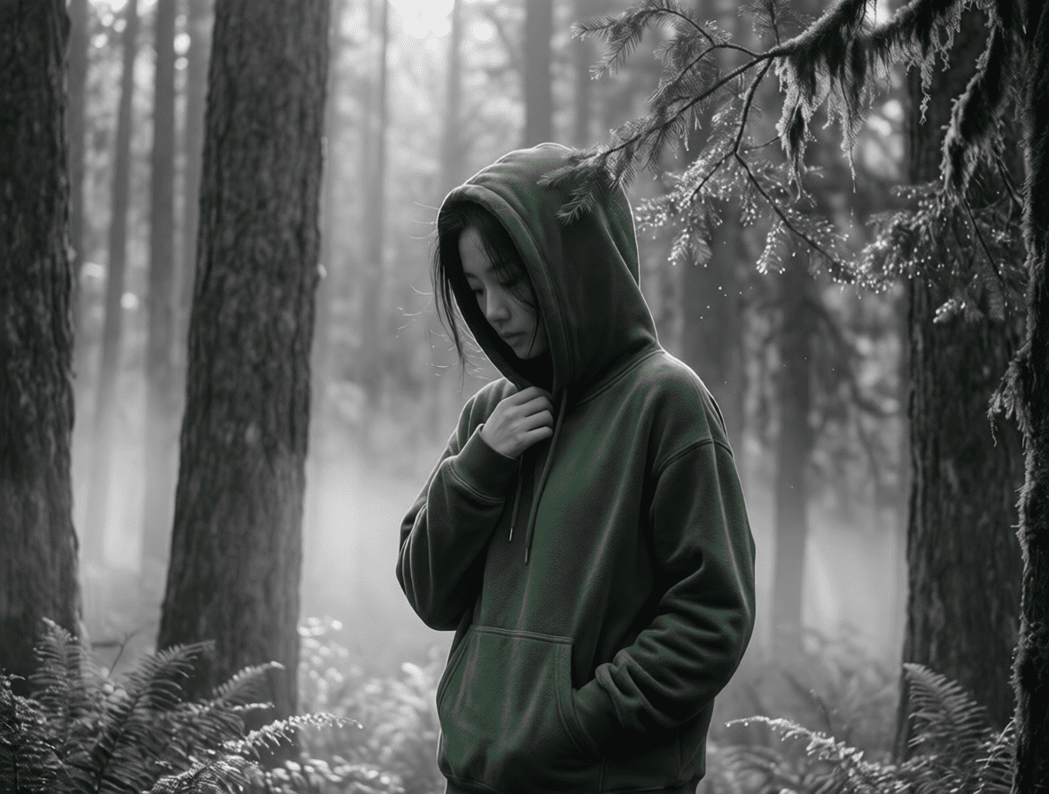 зеленые худи с капюшоном