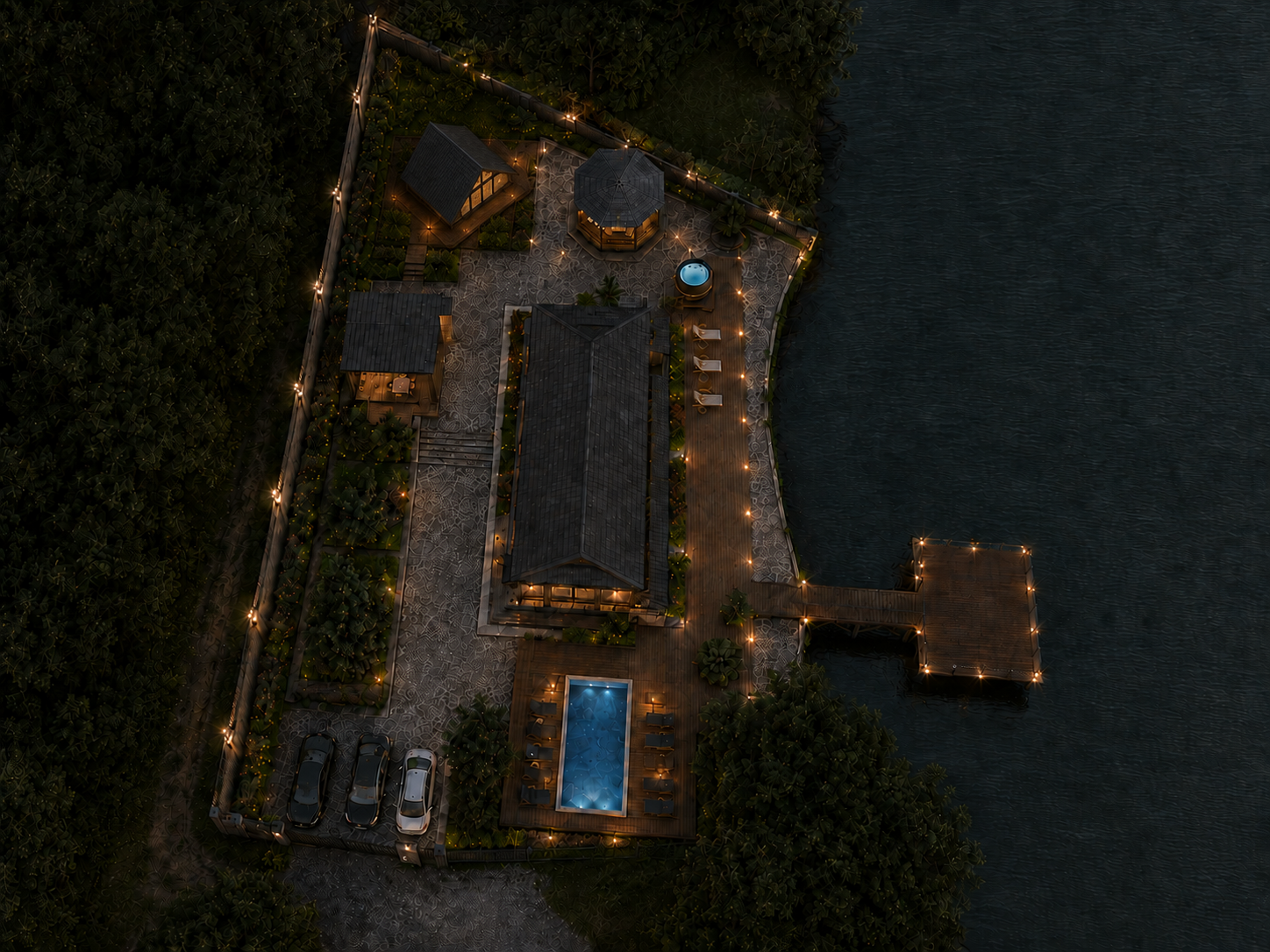 Территория базы отдыха RETREAT