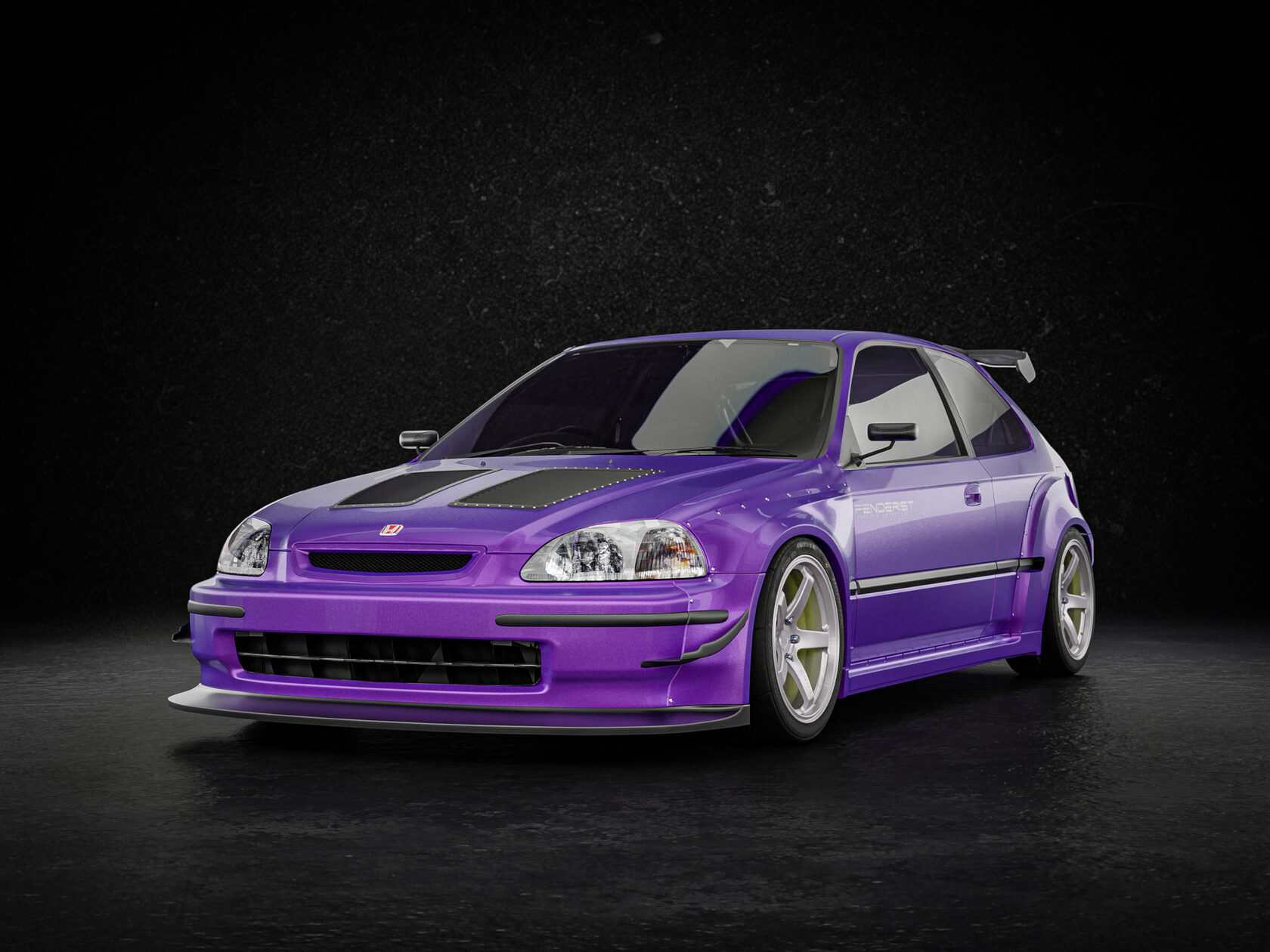 FENDERIST SPEC S Fender Flares set / WIDE BODY KIT Honda Civic 9698