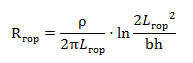 формула расчёта сопротивления горизонтального электрода