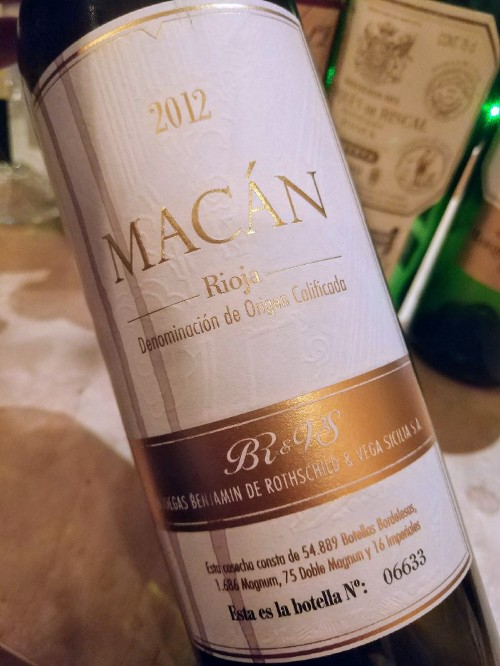 2012 Bodegas Benjamin de Rothschild & Vega Sicilia Rioja Macan
