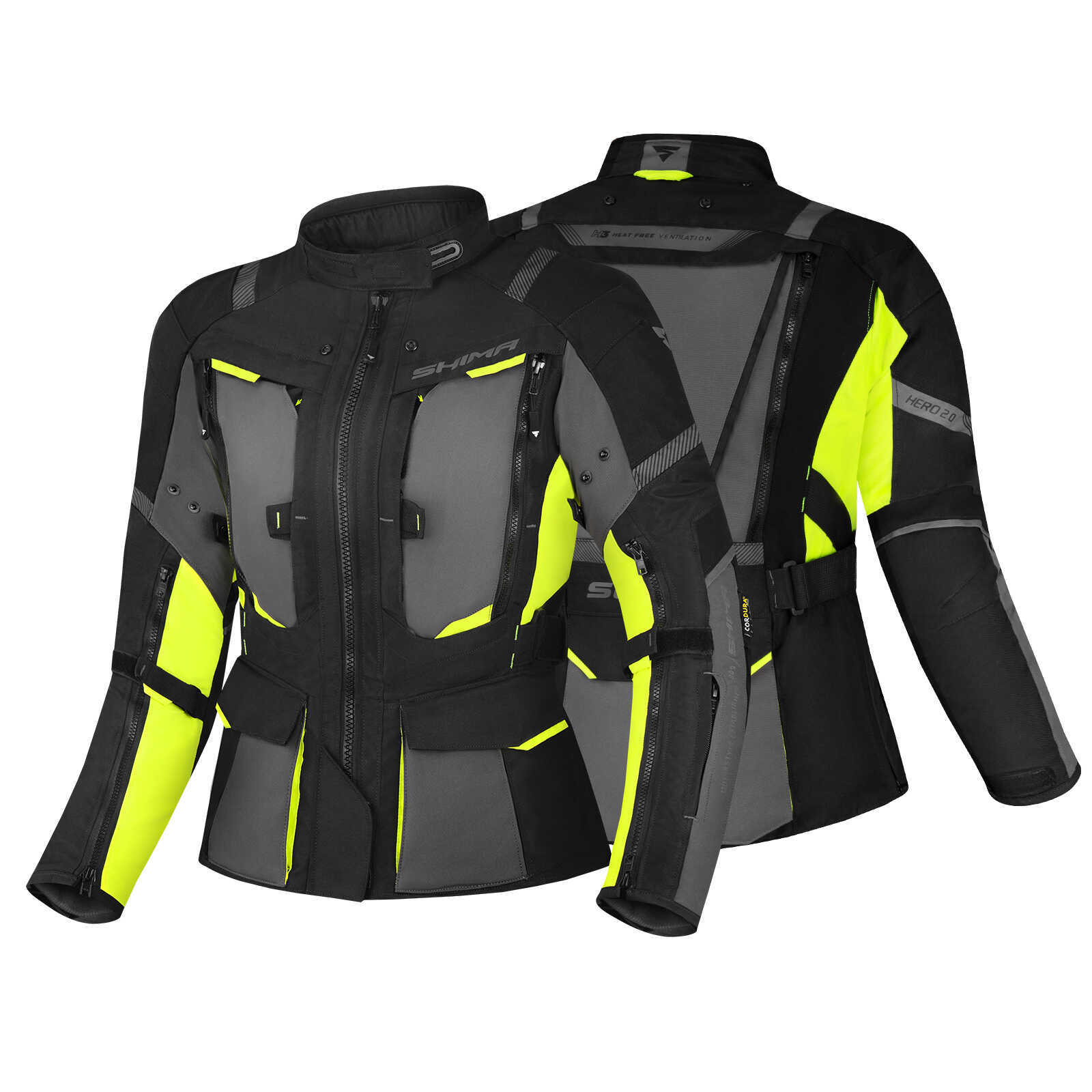Туристическая мотокуртка SHIMA Hero 2.0 Lady Fluo, неоновый — в наличии в СПб