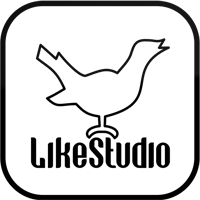 логотип репетиционной базы и студии звукозаписи ЛайкСтудио