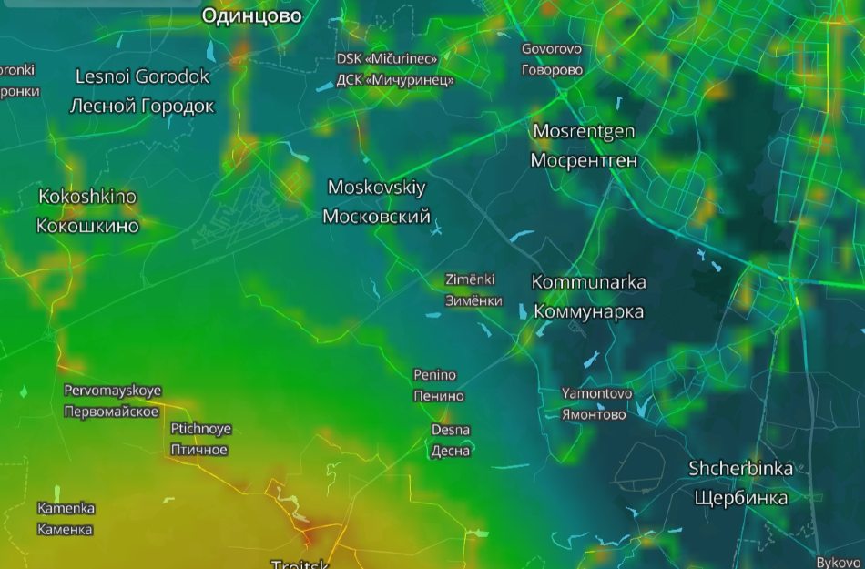 Карта качества воздуха в москве