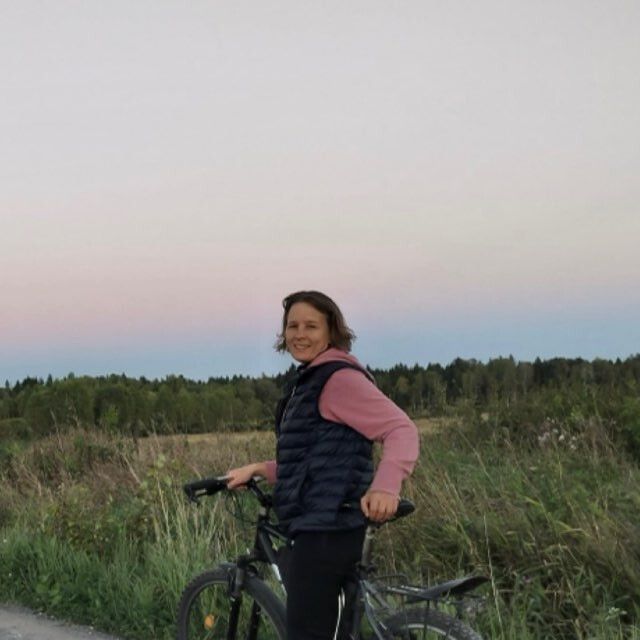 Анна Феденева с велосипедом