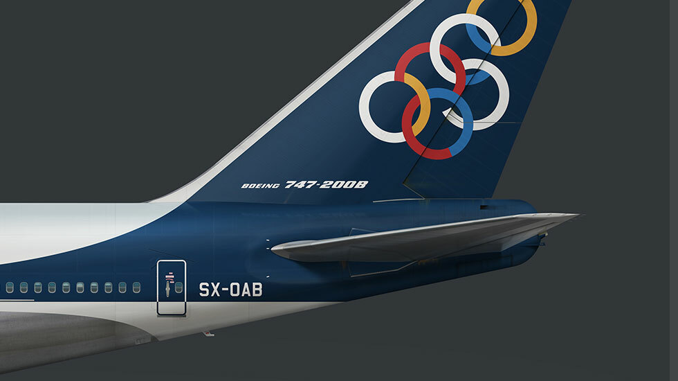 Olympic Airways Boeing 747‑200 SX‑OAB | Aviaposter