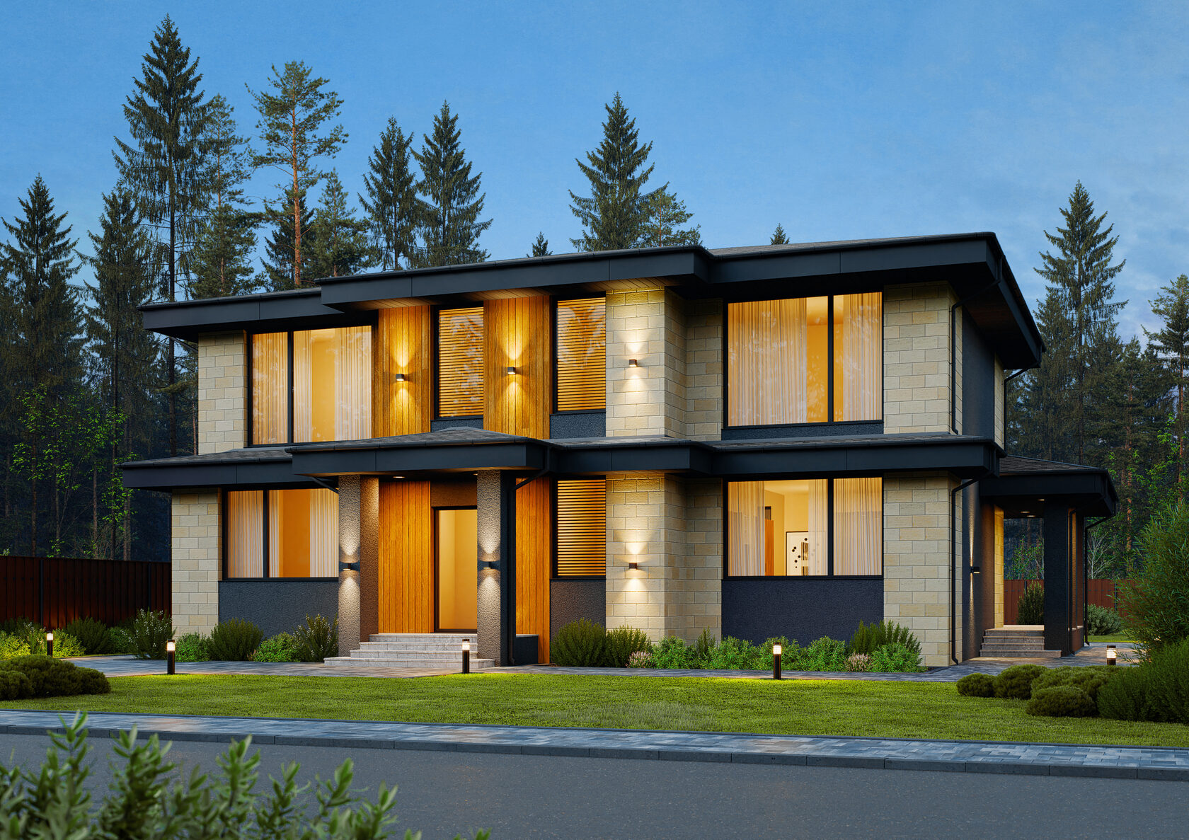 Проект каменного домовладения 250 м2