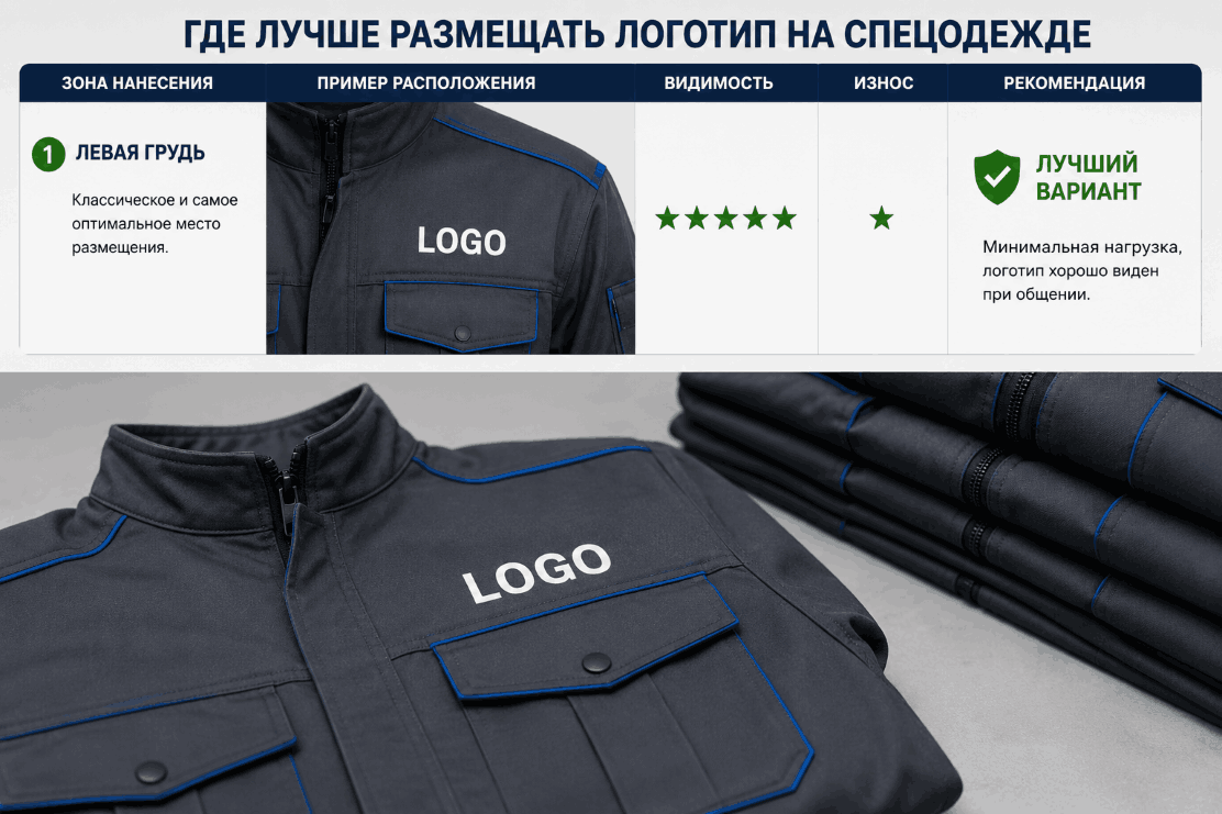 нанесение логотипа на спецодежду
