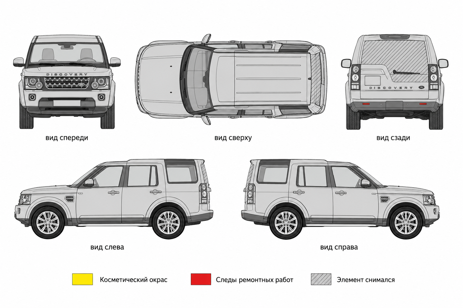 Карта ЛКП Land Rover Discovery