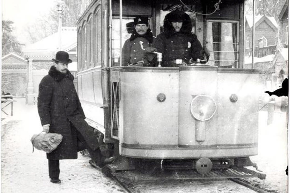 День трамвая 6 апреля. Первый трамвай в Москве 1899. Первый электрический трамвай в России.