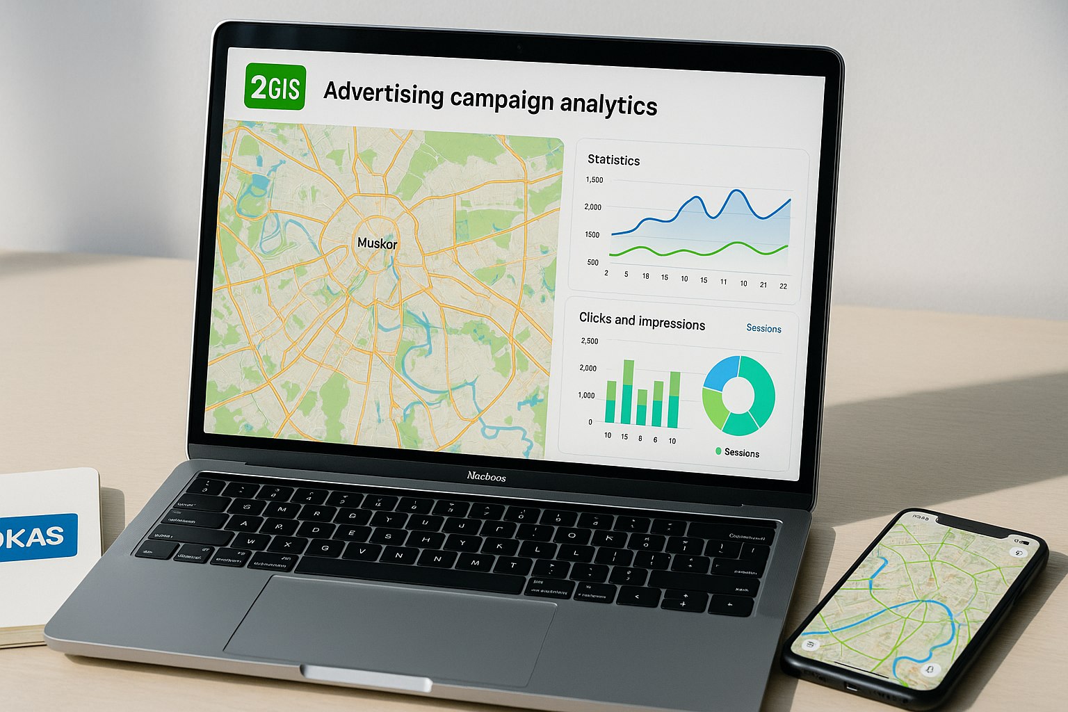 Аналитика рекламной кампании FOKAS в 2ГИС и картах