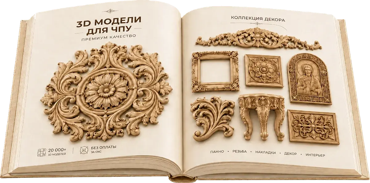 Каталог 3D моделей для ЧПУ