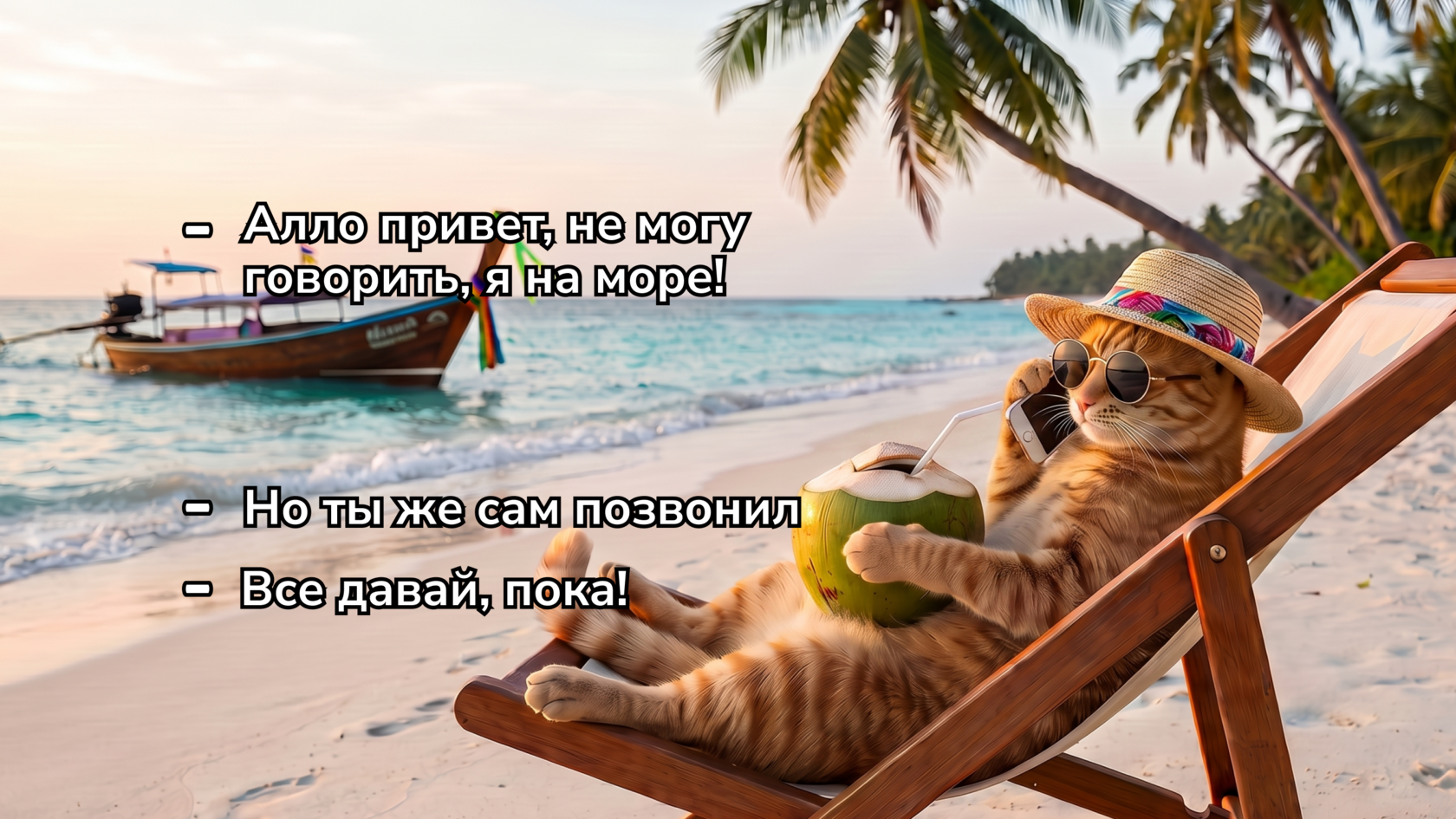мем алло я на море не могу говорить