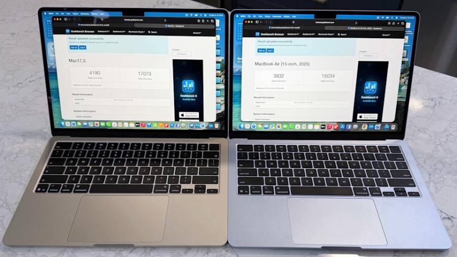 производительность MacBook Air M5 и M4