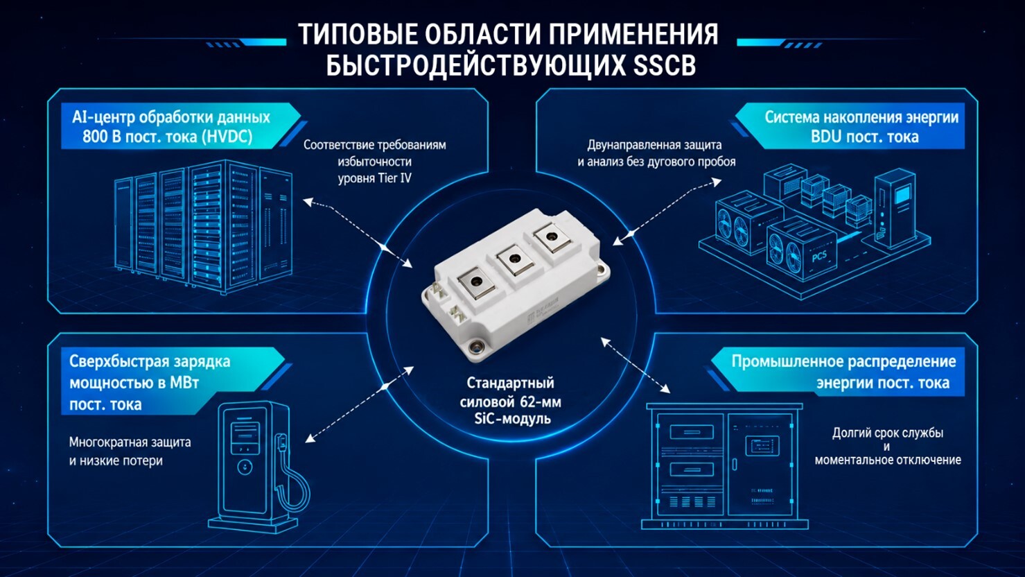 Рис. 5 Типовые области применения быстродействующих SSCB