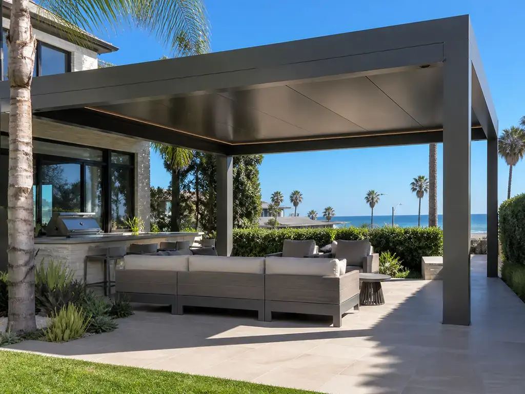 solid roof patio cover Palos Verdes Estates outdoor living