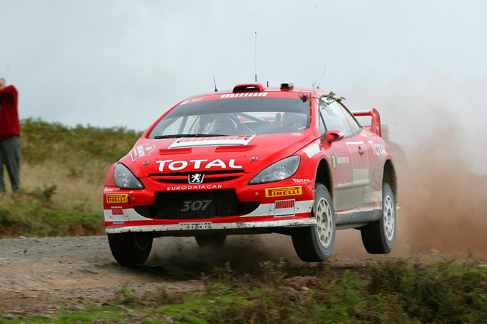 Маркко Мяртин и Майкл Парк, Peugeot 307 WRC (966 PRV 75), ралли Великобритания 2005/Фото: Marlboro Peugeot Total