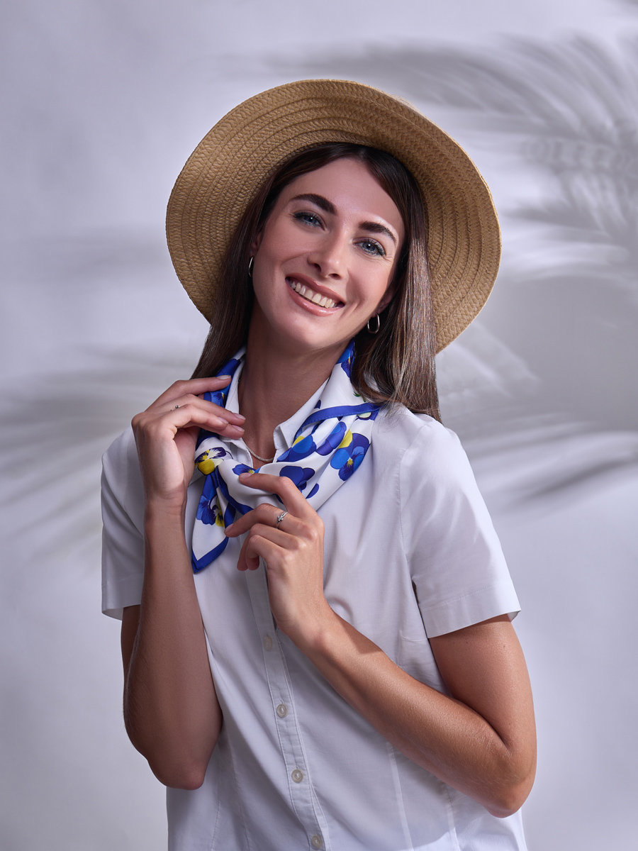 девушка в платке имидж съемка