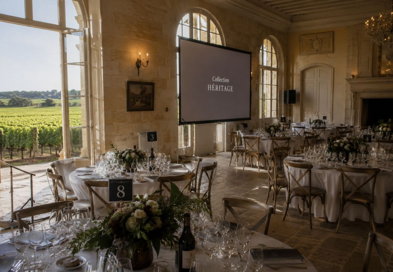 Bordeaux wine estate château and vineyards