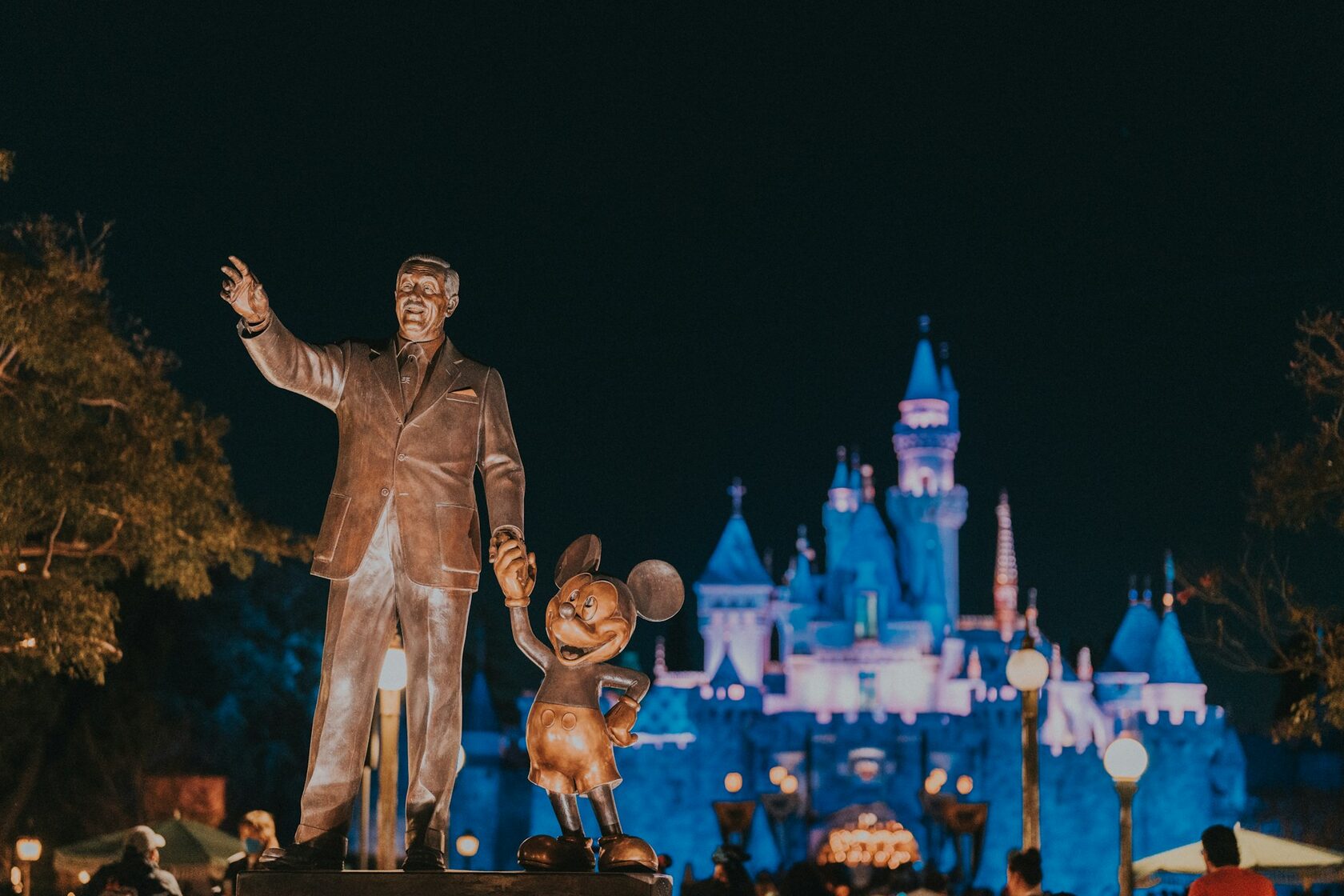 Disneyland Castle at night