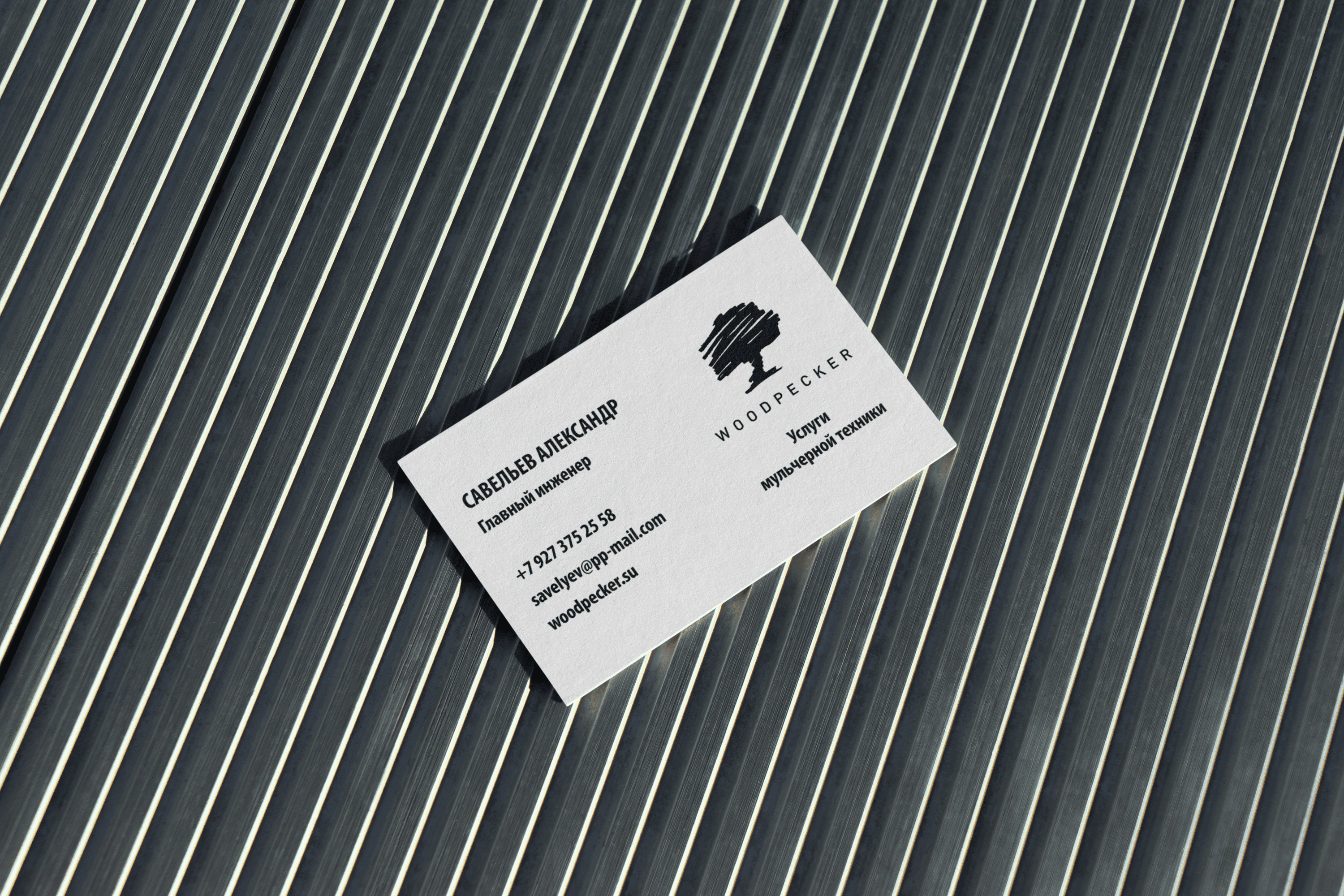 Визитка, Woodpecker