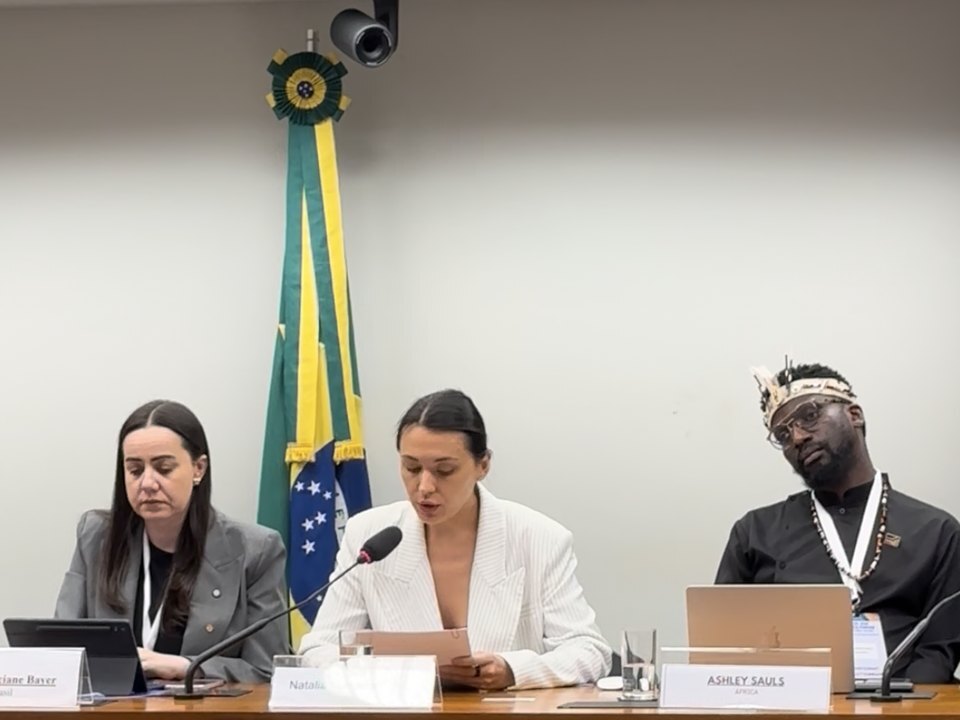 Natalia Kundera at the BRICS forum in Brazil