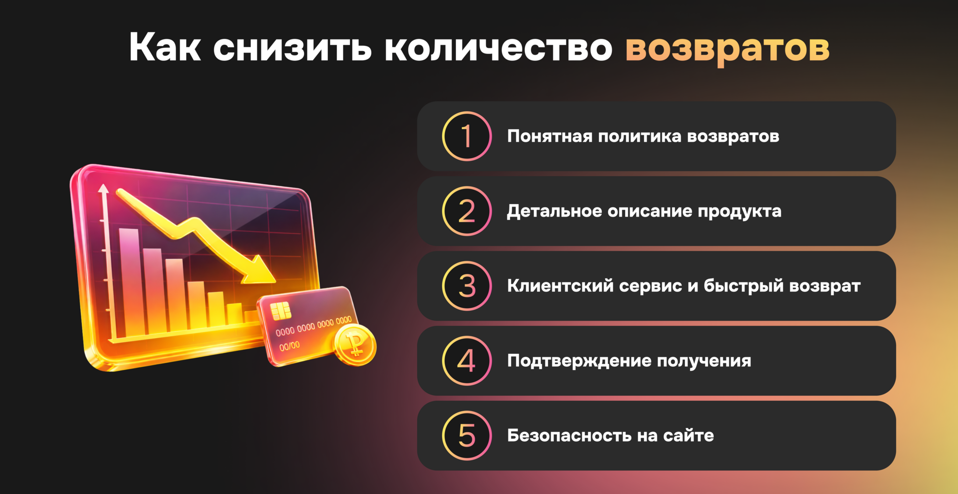 Чек-лист снижения возвратов: прозрачные условия, описание товара и клиентский сервис