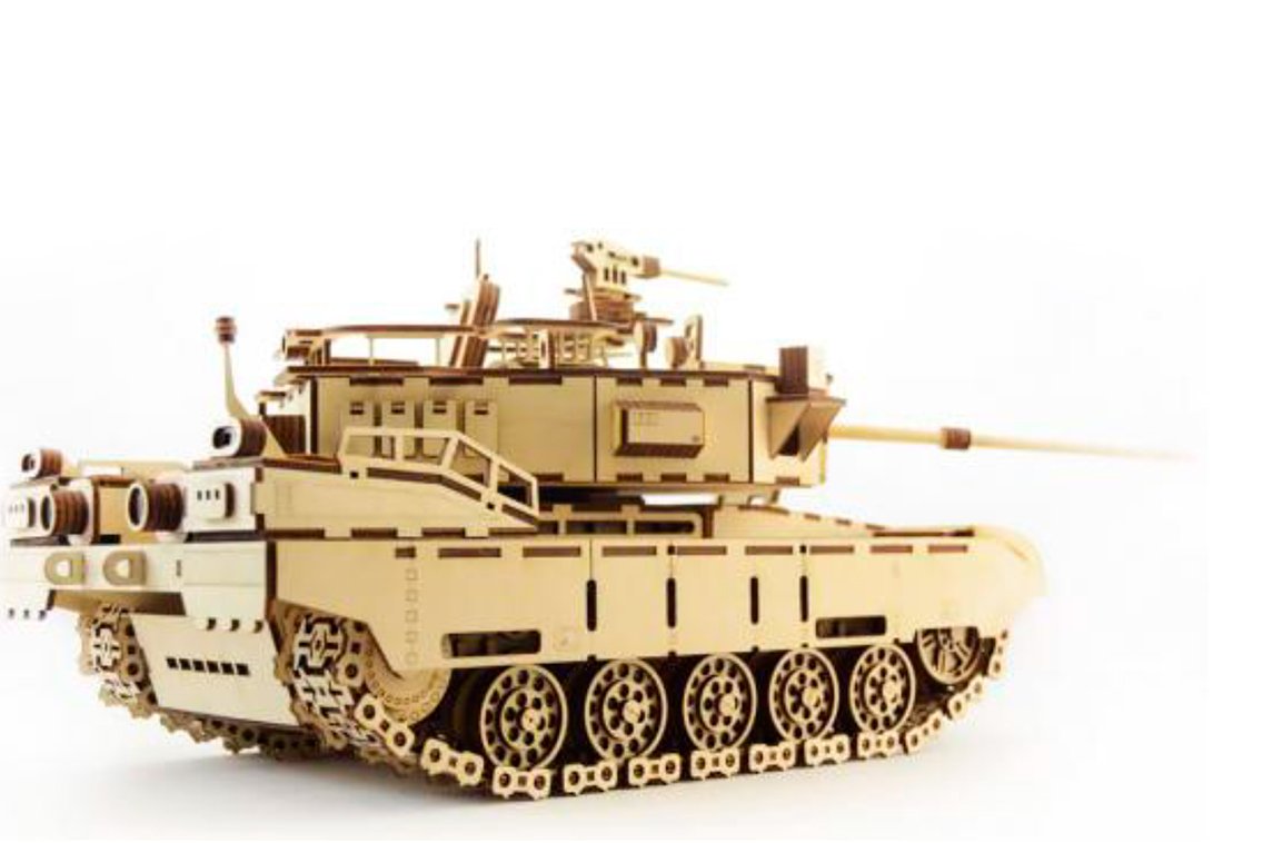 Модель танка. Конструктор с подвижными частями из фанеры