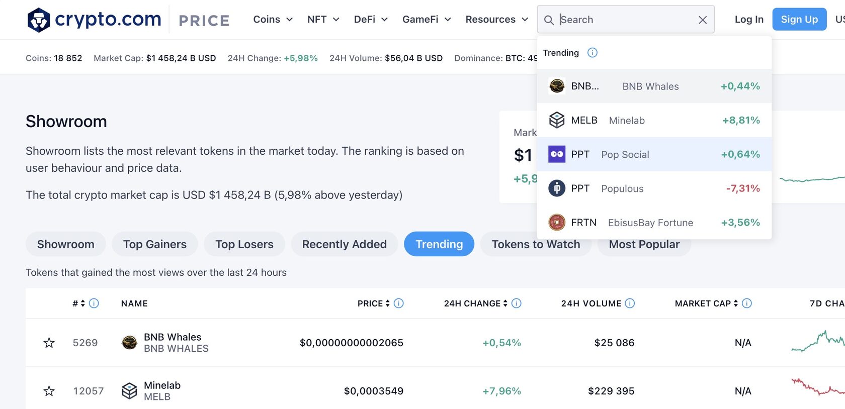 Buy Crypto.com Trending Service | FINPR Agency