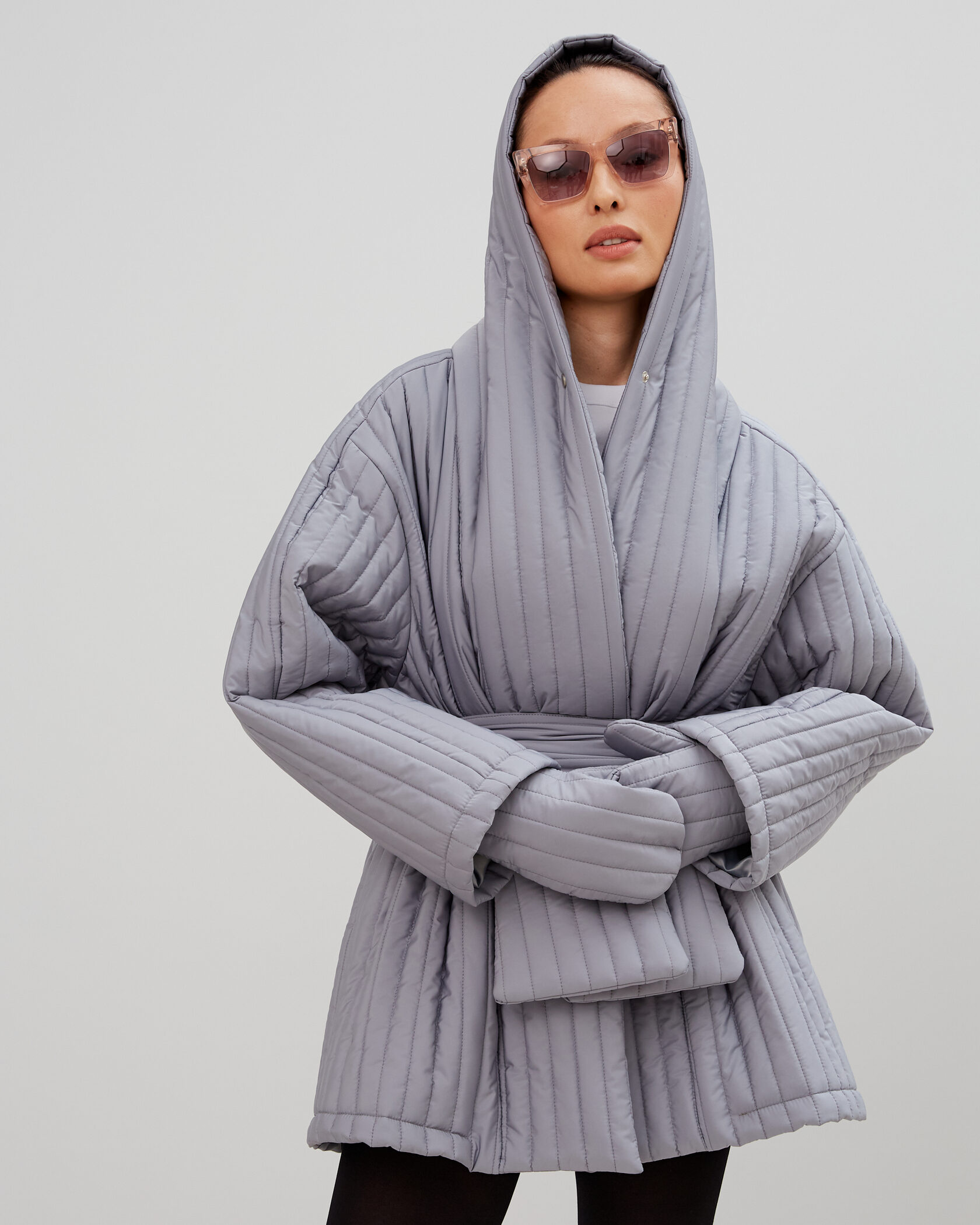 Кимоно-куртка серая