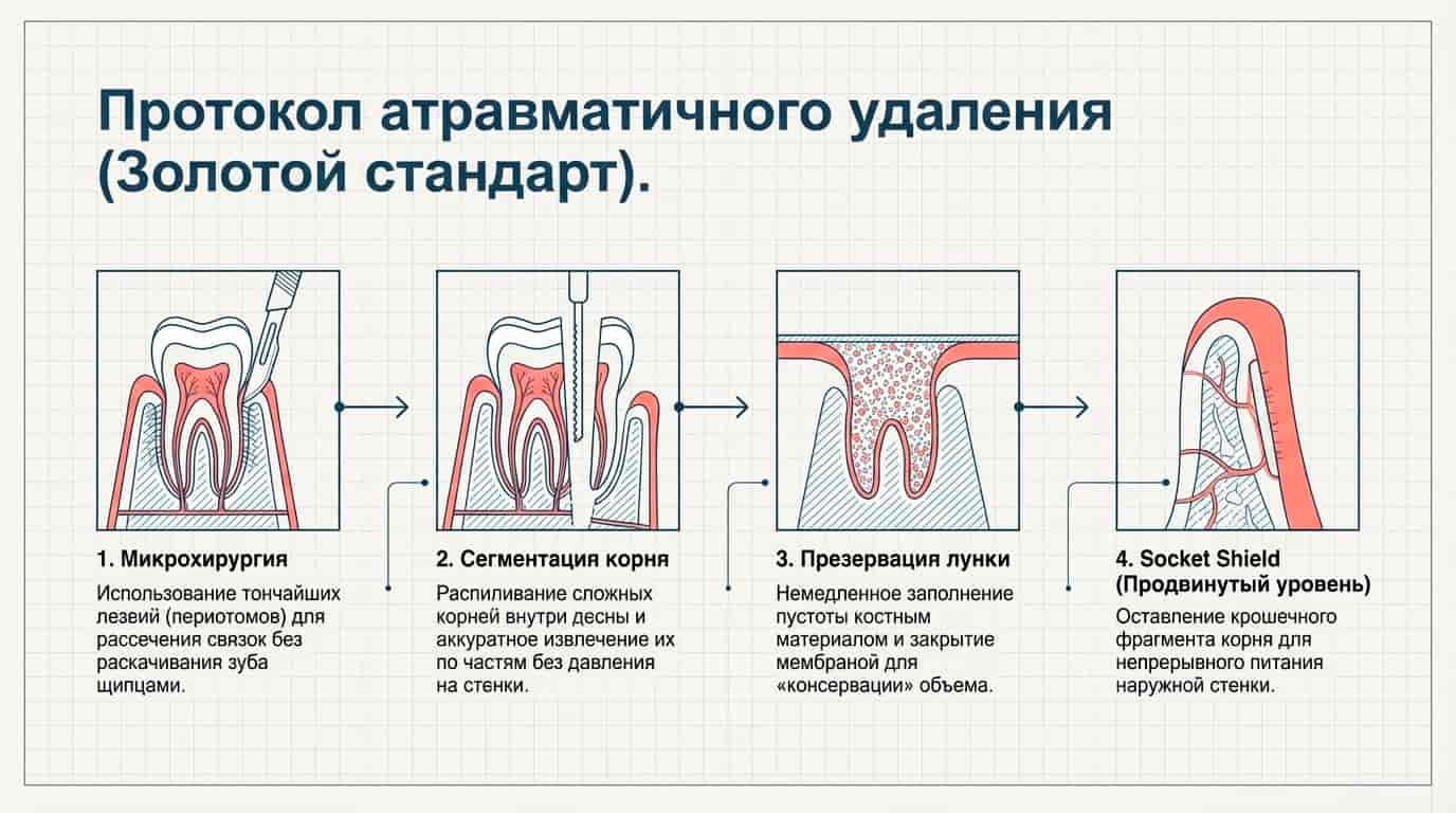 Протокол атравматичного удаления