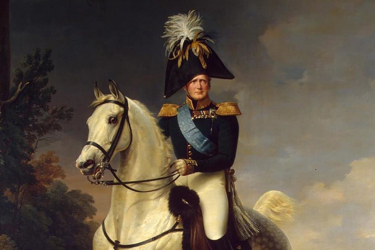 Ф. Крюгер, «Портрет Александра I верхом на коне» (1837)