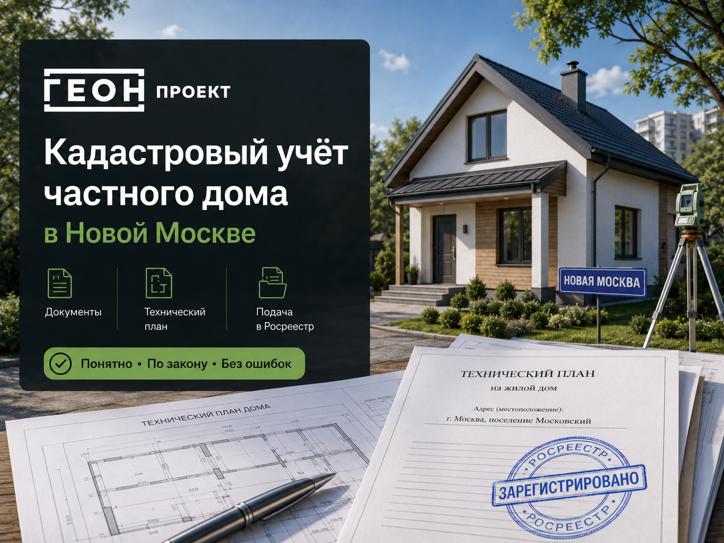 Кадастровый учёт частного дома в Новой Москве