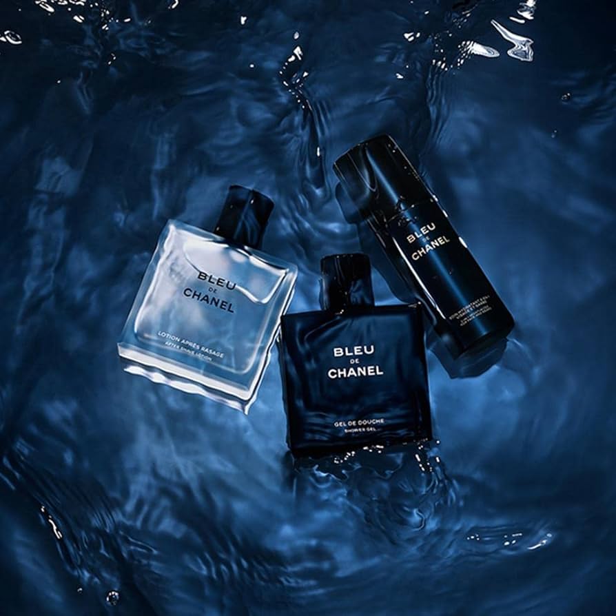 BLEU DE CHANEL EAU DE PARFUM. An aromatic-woody fragrance with ambery and musky notes. THE AMBASSADOR - BLEU DE CHANEL. Timothee Chalamet reveals his true colours for his role as the BLEU DE CHANEL man. A scent for the man who forges his own path.