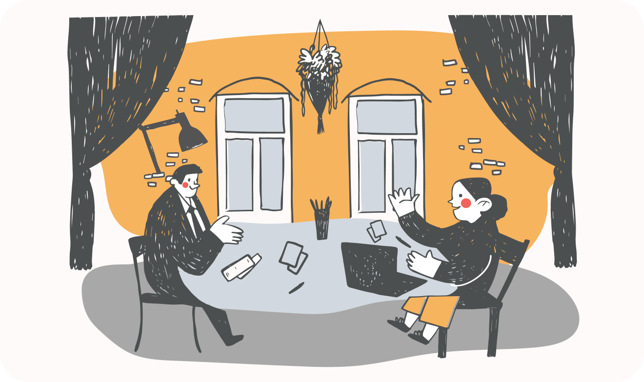 взрослый (студент) сидит в учебном классе с преподавателем и изучает английский и китайский язык в Коломне