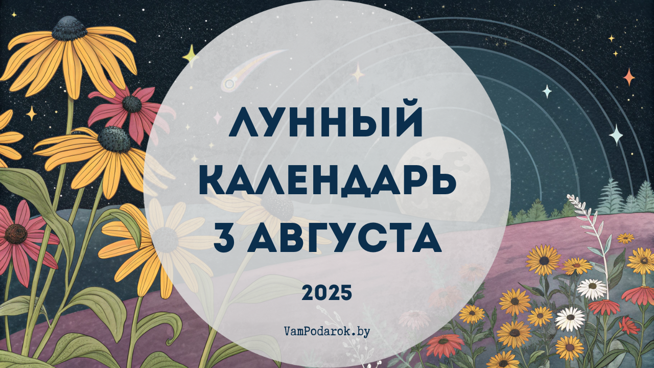 Лунный календарь на 3 августа 2025 года