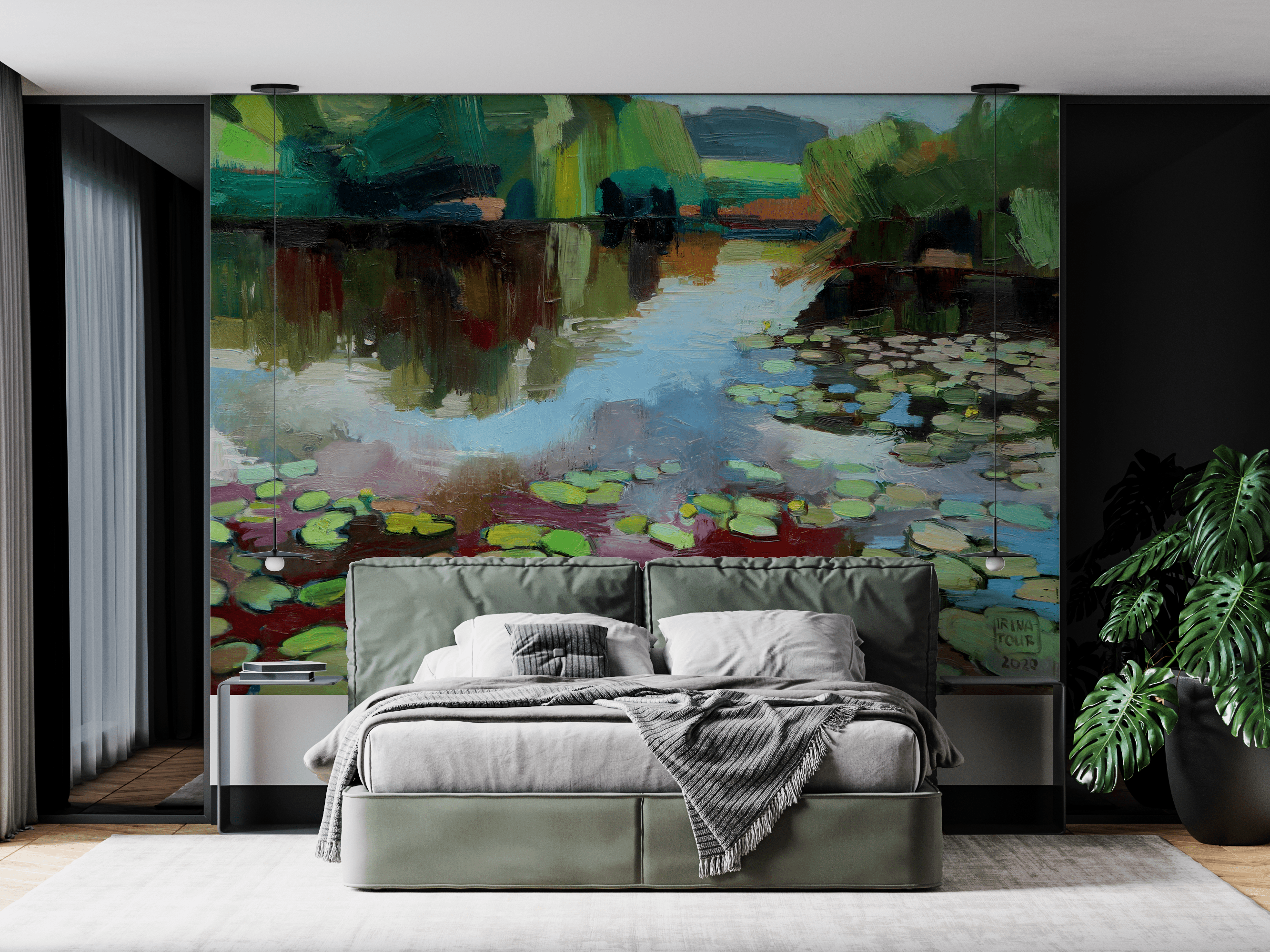 Artwork application concept in an interior