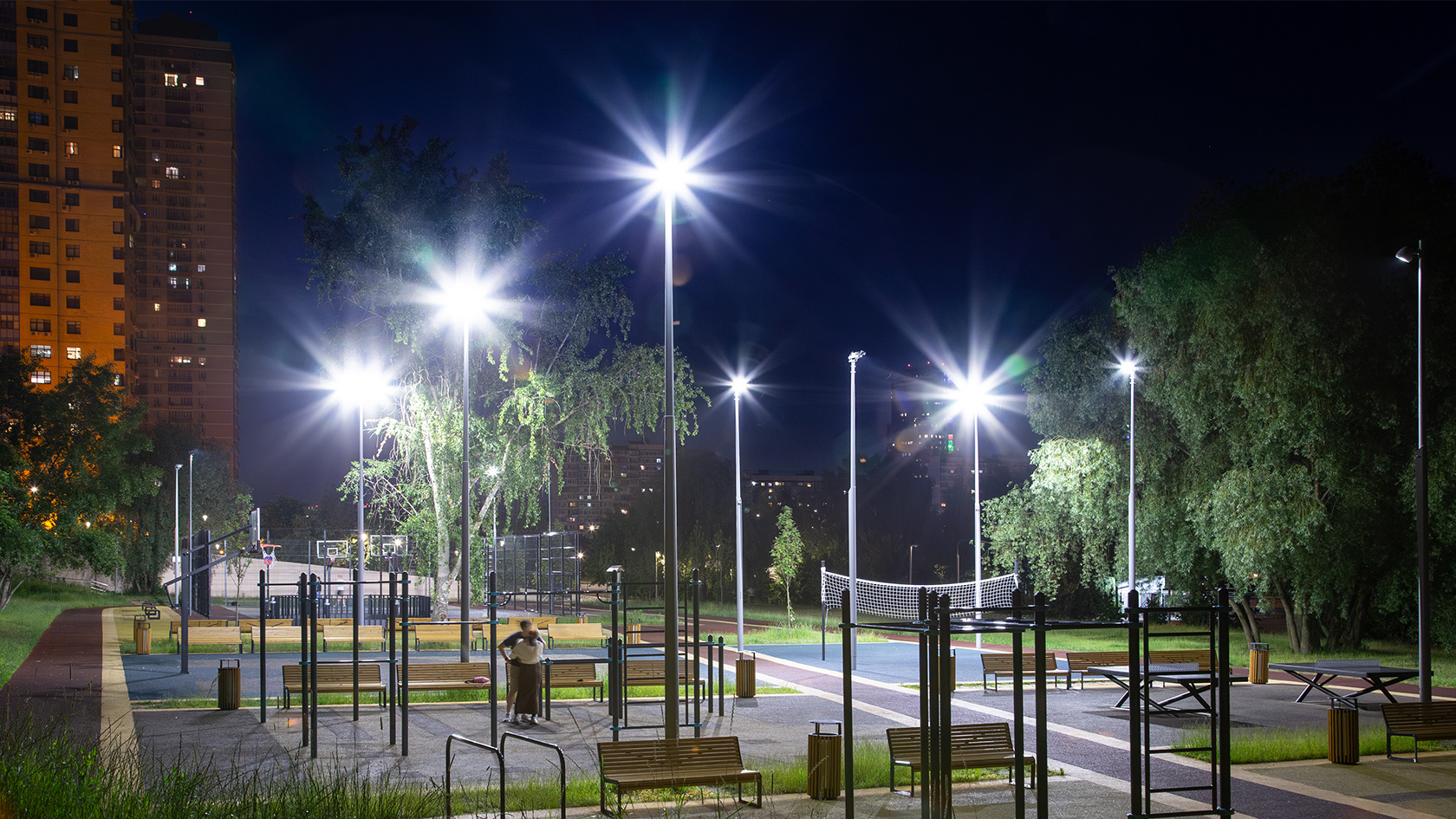 Освещение спортивных площадок светильниками Триос, Москва