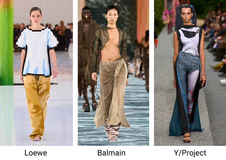 Дрехи с оптически илюзии - блузи и панталон с ефект пиксел, ефектни принтове са сред модните тенденции за пролет лято 2023