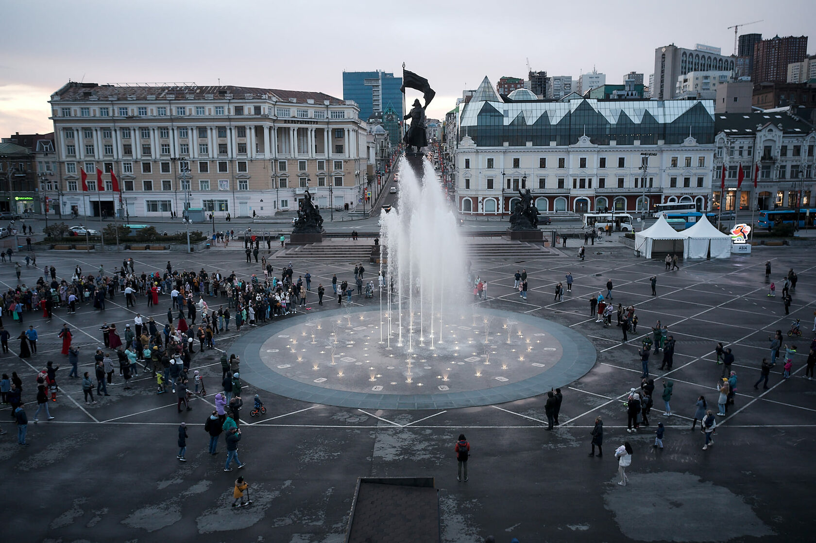 владивосток набережная фонтан