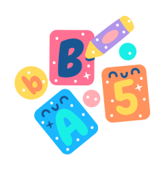 Карточки с английскими буквами и цифрами,иллюстрация