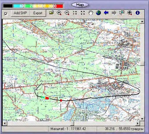 Figure 6. Positioning flight coordinates and marking leak sites with a GLD system.