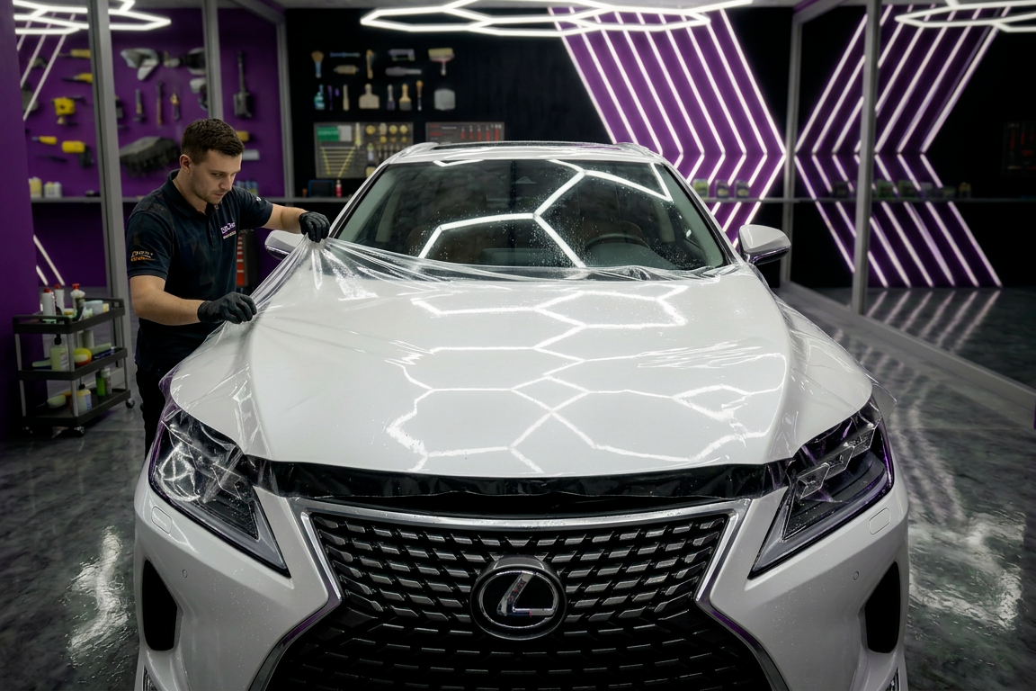 Полировка капота Audi — результат до и после