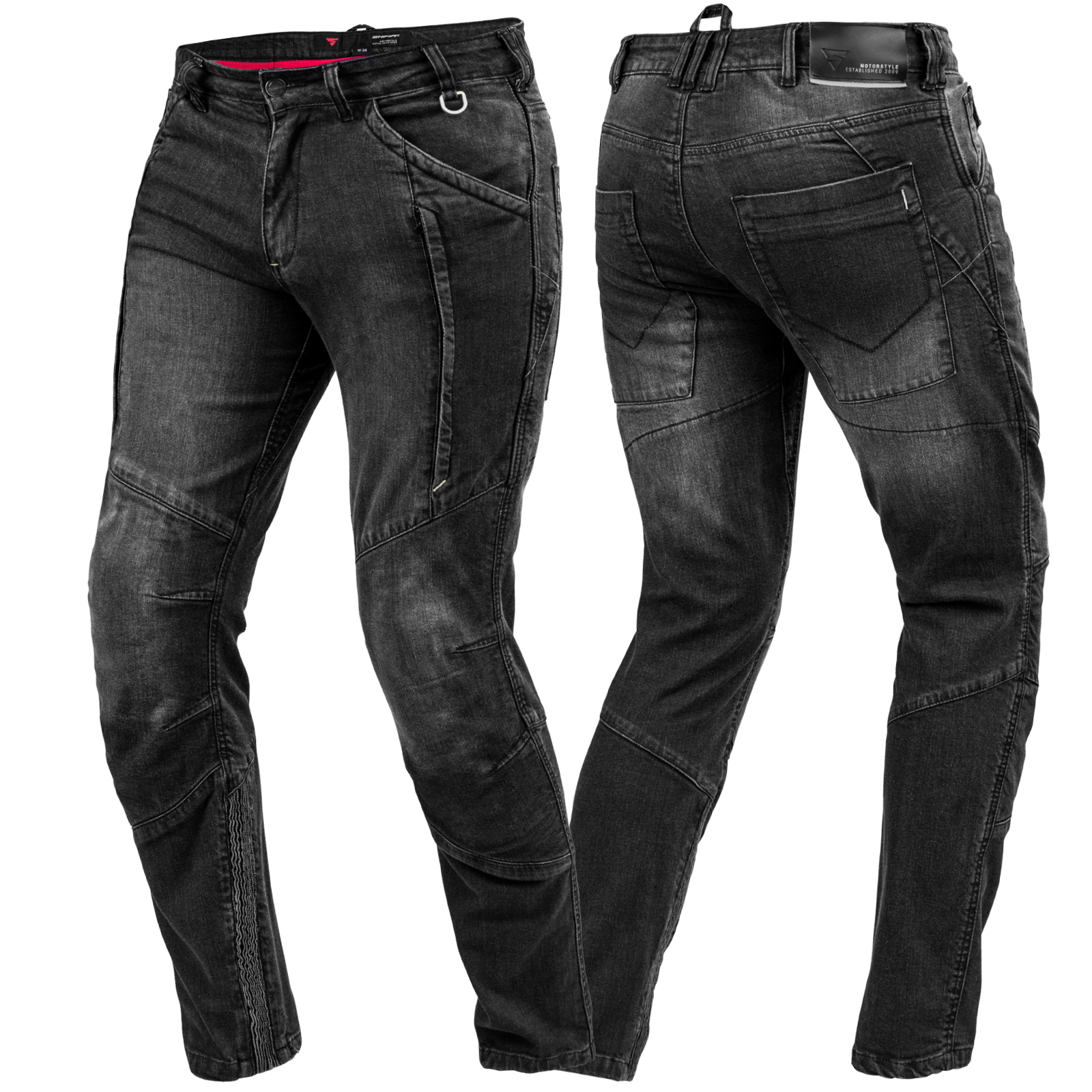 Мотоджинсы SHIMA Ghost Normal Black, чёрный — SPB-HS, СПб