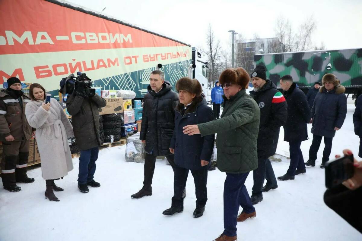 Из Бугульмы отправили 22 тонны гумконвоя бойцам СВО и жителям ДНР